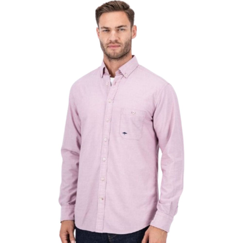 FYNCH HATTON OXFORD COTTON MEN PALE BLUSH SHIRT